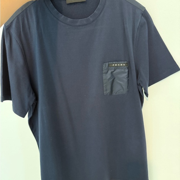 Prada Dark Blue Short Sleeve Tee - Picture 1 of 5